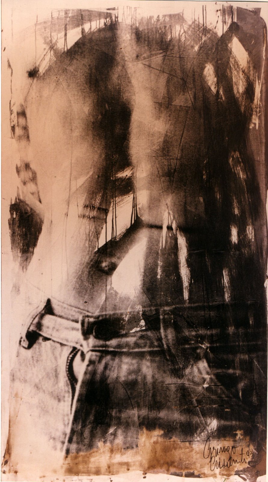 Luz Líquida I — 19941.80m x 1.00m Emulsão fotográfica sobre tela preparada — Fabio Crisanti